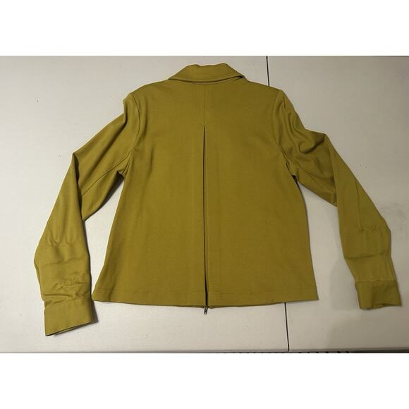 Cabi Cropped Jacket Size Sm Mustard Yellow Zip - Picture 10 of 10